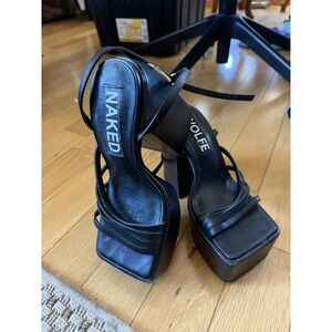Naked Wolfe Jada platform sandals Side 9 Black Leather
